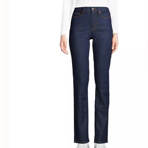 Land’s End Dark Wash Fit 2 Straight Leg Jeans 2